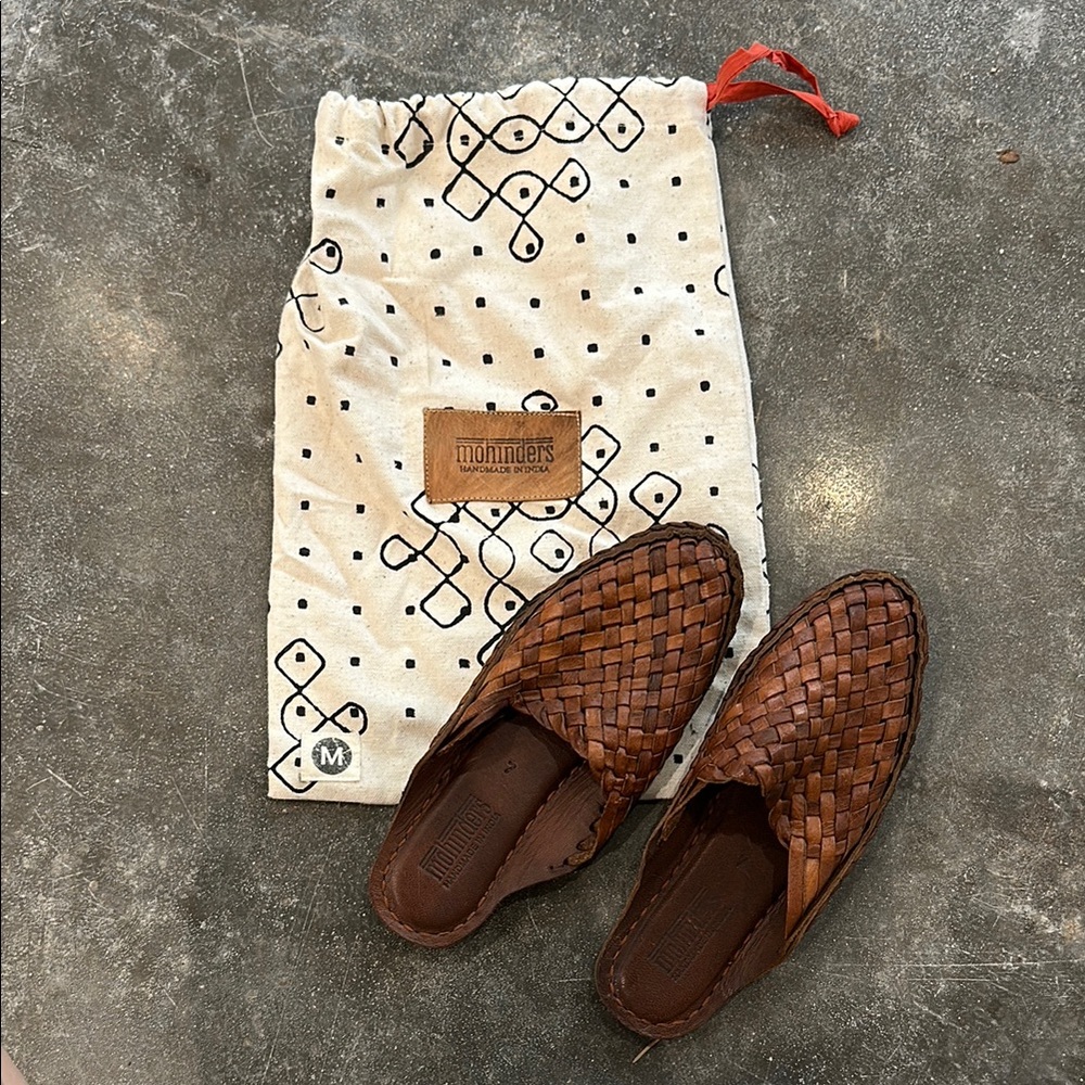Brown Leather Mules